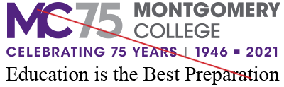 MC的左对齐75周年标志的标语写着“教育是最好的准备”放在下面。