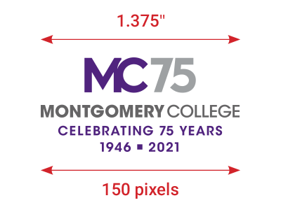 图形MC集中备用75周年的标志和标语表明打印的最小尺寸为1.375“宽,网络是150像素宽的最小大小。