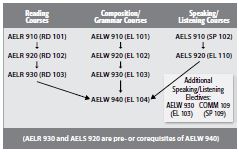 美国英语语言程序(AELP)流程图